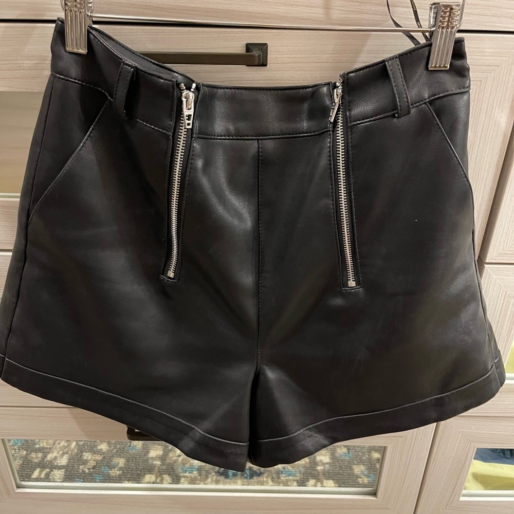 Blank NYC leather shorts